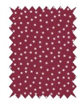 Cotton-fabric 100x70cm / stars classical red