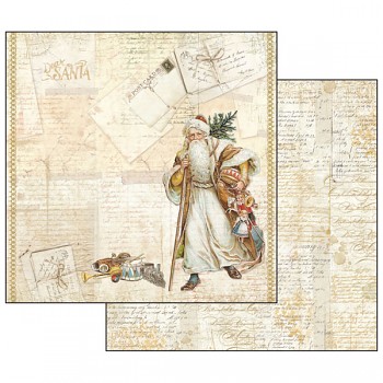 Christmas Santa Claus / Dwustronny papier do scrapbookingu / 12x12 