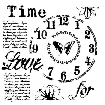 Schablone / 12x12" / Time for love