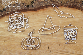 Chipboards - Spooky House - tricks / 5pcs