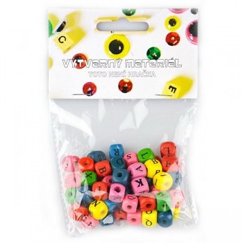 Wooden beads - Letters / 10mm / 60pcs