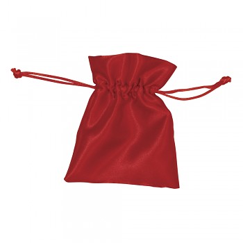 Satin bag red / 12,5x10cm / 6pcs