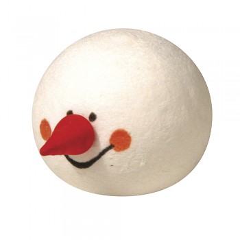 Head of cotton wool: snowman / 30 мм / 3шт.