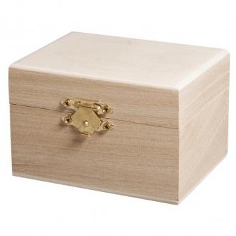 Dřevěná krabička / 9x7x6cm