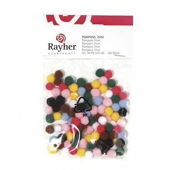 Pompons / 7mm / 100pcs 