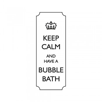 Drewniane Stamp / Keep calm and have a bubble... / 3x7cm