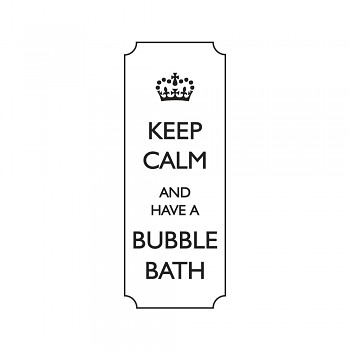 Hölzernen Stempel / Keep calm and have a bubble... / 3x7cm