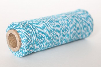 Twine 1mm / 45m / turquoise & white   