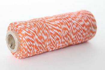 Twine 1mm / 45m / orange & white 