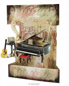 Piano & Music – 3D Swing Cards