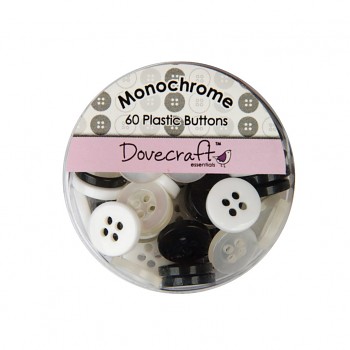 Buttons (60pcs) - Monochrome