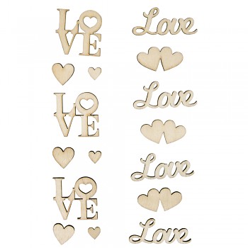 Wooden letterings Love / 13pcs