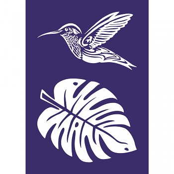 Stencil A4 / Hummingbird
