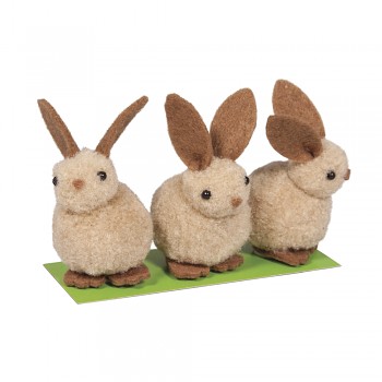 Fleece rabbits / 5cm / 3pcs