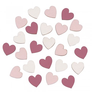 MDF objects Little hearts / 1.6cm / 24pcs