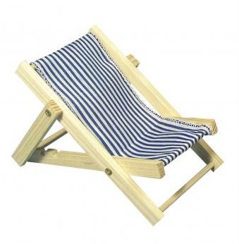 Drewniane krzesło / 14 cm / niebieski