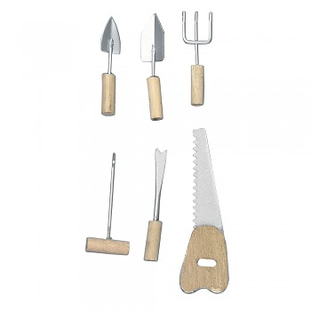 Metallic/wooden tools / 4-6.5 cm / 6pcs