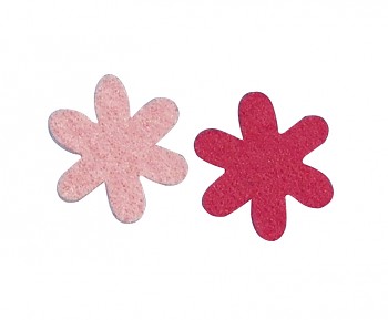 Filz-Sternblume / 3 cm / 12 Stück / pink