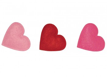 Felt hearts / 3 cm / 24pcs 