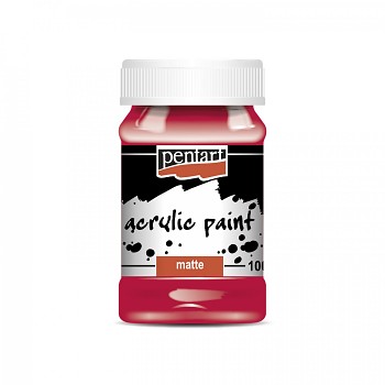 Pentart Acrylfarbe matt 100ml / carmin red