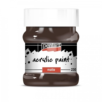 Pentart Acrylfarbe matt 230ml / dark brown