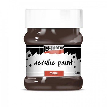 Pentart acrylic paint matte 230ml / dark brown