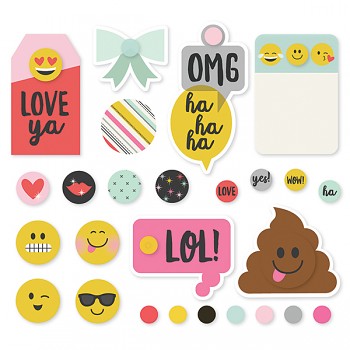Emoji Love - Decorative Brads