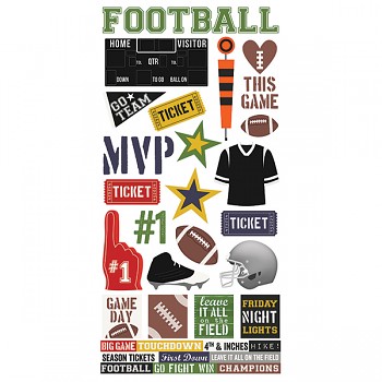 Football Simple Set Stickers / 6x12