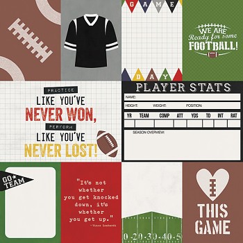 Football / 3x4 & 4x6 Journaling Card Elements 