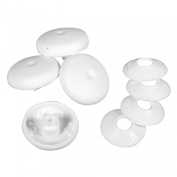 Plastic button, can be covered, 19mm ø / 4pcs