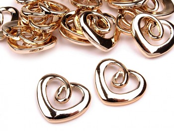 Heart Charm 24x28 mm / 10pcs