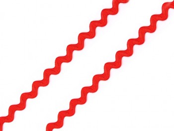 Ric Rac Trim Ribbon width 4 mm / Red / 1m