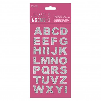 Sparkle & Gem Alphabet Stickers - Jewels & Gems