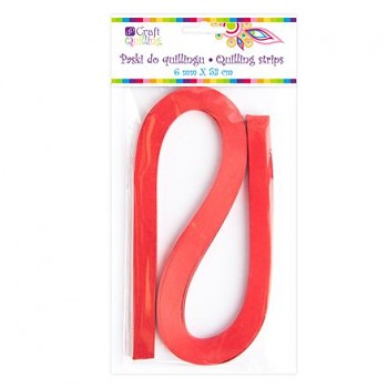 Papier für Quilling / 0,6 cm / 100 Stück / Rot