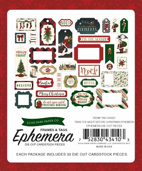 Twas The Night Before Christmas Ephemera Frames & Tags