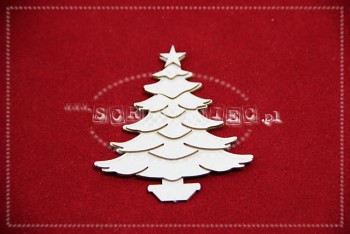 Chipboards - Christmas tree in the snow / 6x6.5cm / 3pcs