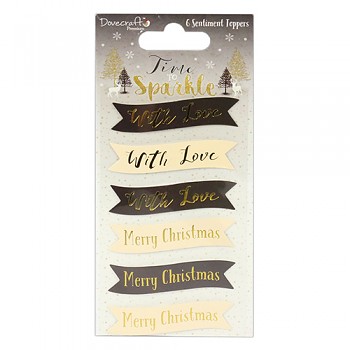 Time to Sparkle Sentiment Toppers