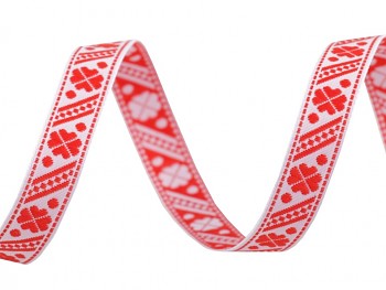 Zierband 11 mm breit / 1m / Fiery red