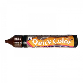 Quick Color / Farba na hodváb / 30ml / hnedá