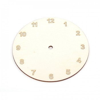 Drevený základ na hodiny - kruh / arabské číslice