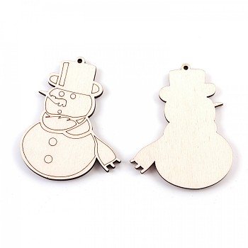 Drewniany ornament / Snowman / 1 szt