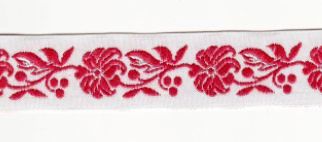 Folk Ribbon 22mm / 1m / red