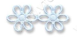 Satin Flower Trimming width 17 mm / 1m / light blue