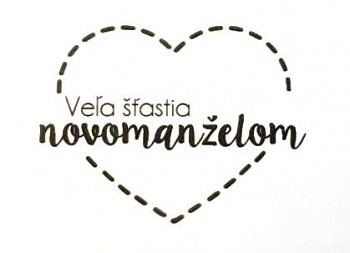 Cling Stempel / Veľa šťastia novomanželom