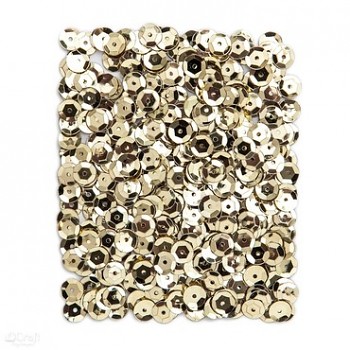 Metallic sequins / 15g / light gold