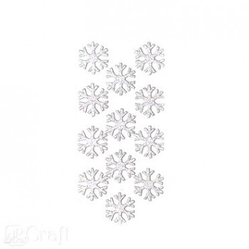 Sticker - 3D / Snowflakes / 12pcs