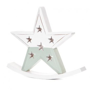 Wooden decor - Rocking star / 19x16cm