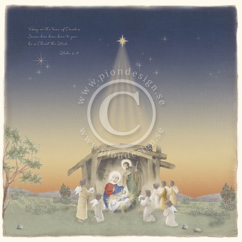 Nativity / 12x12" / Long ago in Bethlehem