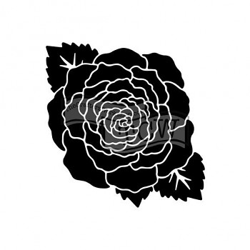 Schablone / 6x6" / Large rose