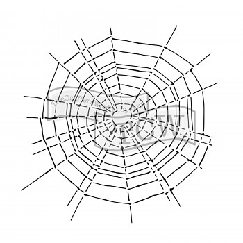 Schablone / 12x12" / Scary web